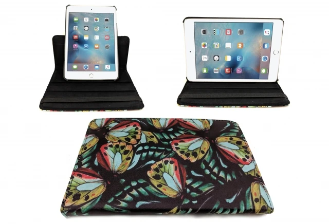 IPAD AIR 2 360 ROTATING CASE COLOUR BUTTER FLY PRINT F13